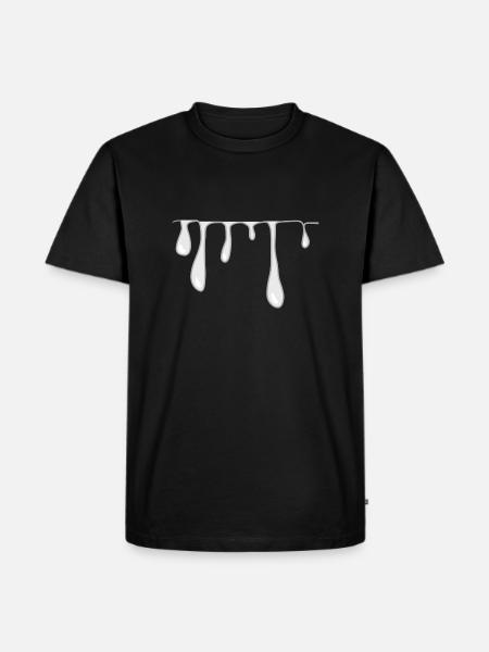 drops slime line pattern - Men's Premium Organic T-Shirt - black