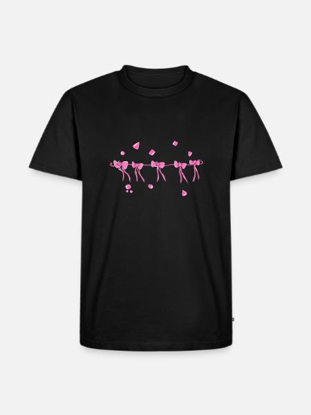 pink loop line stroke symbol - Men's Premium Organic T-Shirt - black