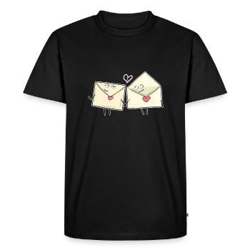 letters dear couple couple dear Valentine's Day - Men's Premium Organic T-Shirt - black - Front - Nico (187cm)