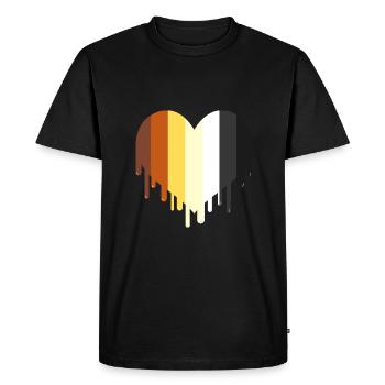 Dripping Gay Bear Heart Gay Bear Pride - T-shirt Premium bio Homme - noir - Devant - Nico (187cm)