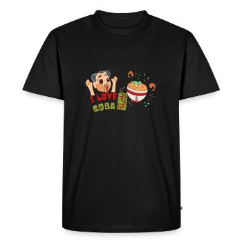J’adore l’amour Soba - T-shirt Premium bio Homme - noir - Devant - Nico (187cm)