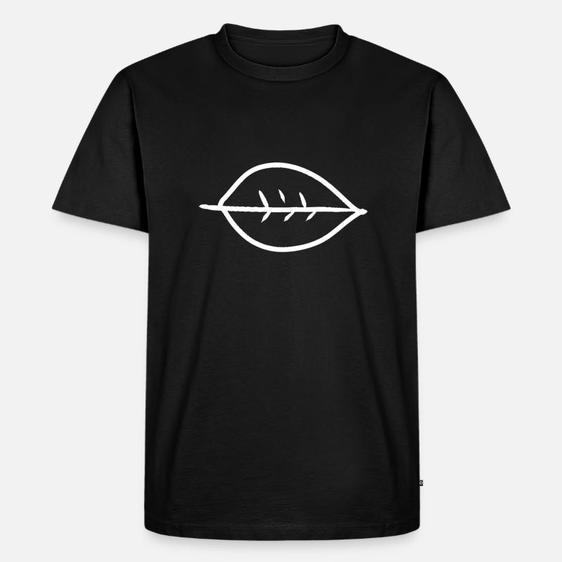 blatt form natur - Männer Premium Bio T-Shirt - Schwarz
