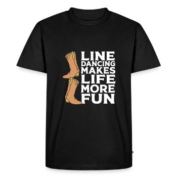 Danse en ligne - T-shirt Premium bio Homme - noir - Devant - Nico (187cm)