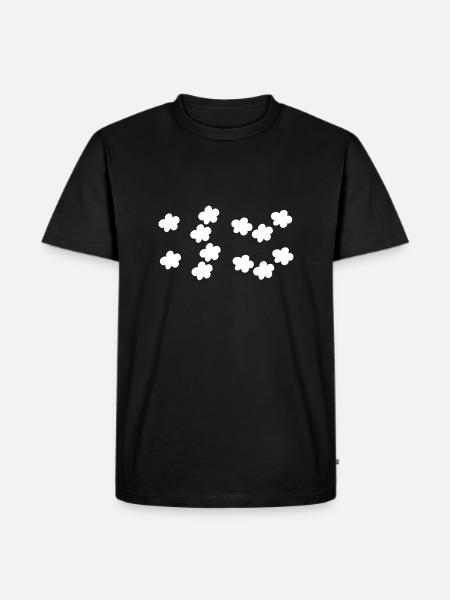 flowers blossom plant pattern - Men's Premium Organic T-Shirt - black