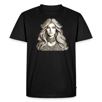 Fantasy Woman - Men's Premium Organic T-Shirt - black - Front - Nico (187cm)