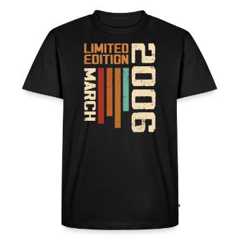 March 2006 Anniversary 2006 Retro 2006 March - Men's Premium Organic T-Shirt - black - Front - Nico (187cm)