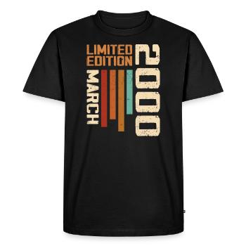 Mars 2000 Anniversaire 2000 Retro 2000 Mars - T-shirt Premium bio Homme - noir - Devant - Nico (187cm)