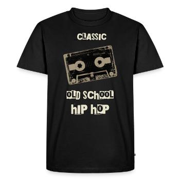 Classic Oldschool Hip Hop - Men's Premium Organic T-Shirt - black - Front - Nico (187cm)