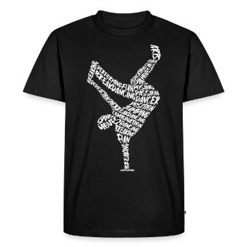 Breakdance Breakdancer Typography Kids Boys - Men's Premium Organic T-Shirt - black - Front - Nico (187cm)