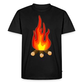 campfire - Men's Premium Organic T-Shirt - black - Front - Nico (187cm)