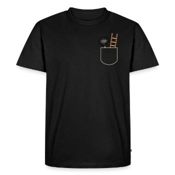 Drôle de ramoneur idée cadeau - T-shirt Premium bio Homme - noir - Devant - Nico (187cm)