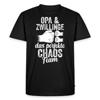 Grand-père Et jumeaux Grand-père - T-shirt Premium bio Homme - noir - Devant - Nico (187cm)