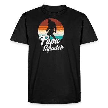 Papa Retro Vintage Squatch - T-shirt Premium bio Homme - noir - Devant - Nico (187cm)
