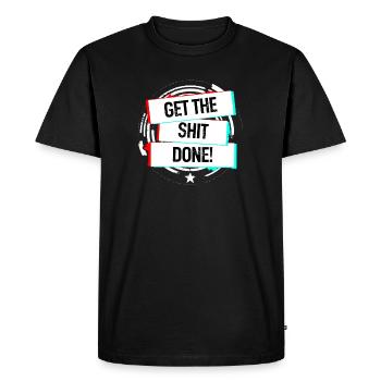 Faites la merde! - T-shirt Premium bio Homme - noir - Devant - Nico (187cm)