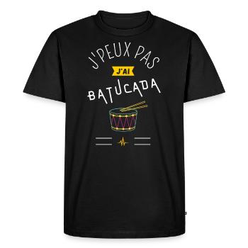 J'Peux pas J'Ai Batucada - T-shirt Premium bio Homme - noir - Devant - Nico (187cm)