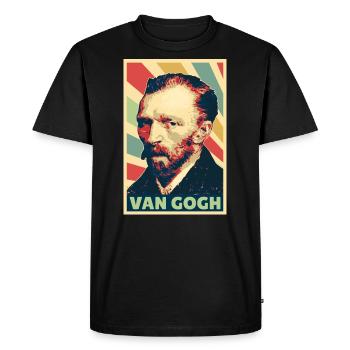 Vincent Van Gogh Colores vintage - T-shirt Premium bio Homme - noir - Devant - Nico (187cm)