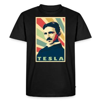 Nikola Tesla - T-shirt Premium bio Homme - noir - Devant - Nico (187cm)