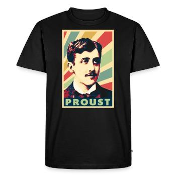 Marcel Proust Vintage Colors - Men's Premium Organic T-Shirt - black - Front - Nico (187cm)