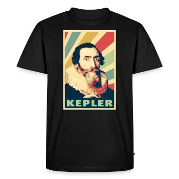 Johanness Kepler Vintage Colors - Men's Premium Organic T-Shirt - black - Front - Nico (187cm)