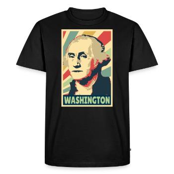 Colores vintage de George Washington - T-shirt Premium bio Homme - noir - Devant - Nico (187cm)