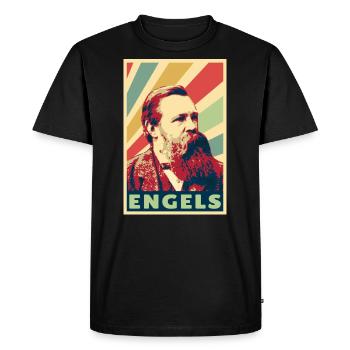 Friedrich Engels Vintage Colores - T-shirt Premium bio Homme - noir - Devant - Nico (187cm)