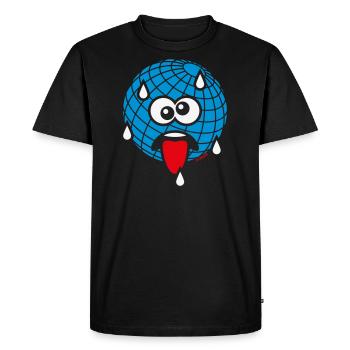 Émoticône / Changement climatique / Réchauffement / Jour de la Terre 3C - T-shirt Premium bio Homme - noir - Devant - Nico (187cm)