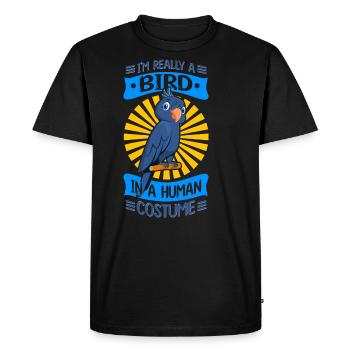 Parrot Parakeet - Men's Premium Organic T-Shirt - black - Front - Nico (187cm)