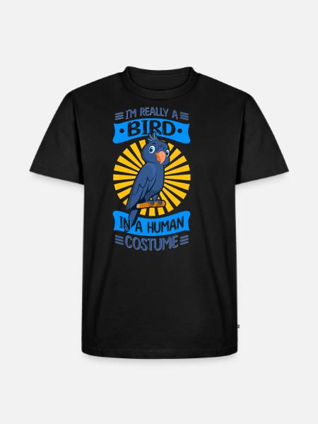 Perruche perroquet - T-shirt Premium bio Homme - noir