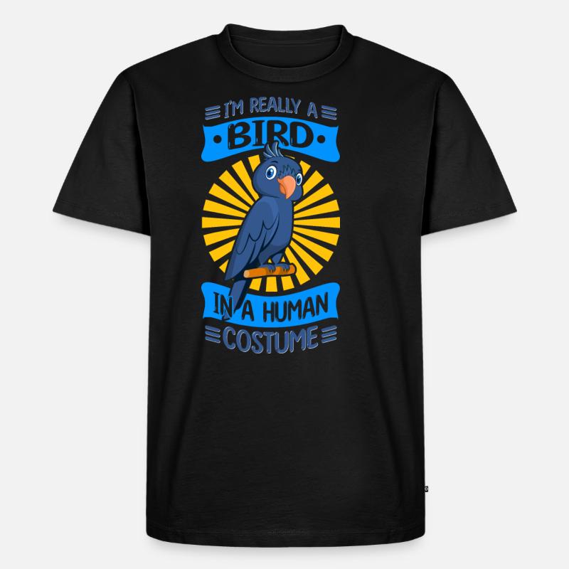 Papagei Sittich - Männer Premium Bio T-Shirt - Schwarz