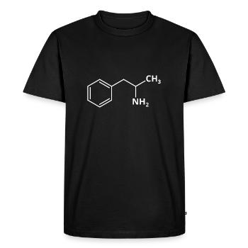 Amphetamine Molecule Speed Formule de médicaments Amphe Pep - T-shirt Premium bio Homme - noir - Devant - Nico (187cm)