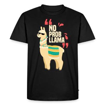 No Problama Llama drôle - T-shirt Premium bio Homme - noir - Devant - Nico (187cm)