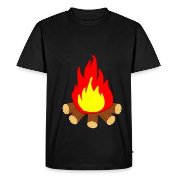 Feu - T-shirt Premium bio Homme - noir - Devant - Nico (187cm)