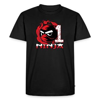 Kids Ninja 1st Birthday Boy 1 year old - Men's Premium Organic T-Shirt - black - Front - Nico (187cm)