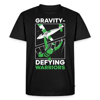 Paratroopers Skydiving Skydiving - Men's Premium Organic T-Shirt - black - Front - Nico (187cm)