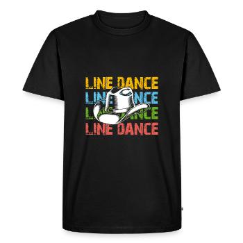 Danse en ligne Danse en ligne Danse en ligne Danse - T-shirt Premium bio Homme - noir - Devant - Nico (187cm)