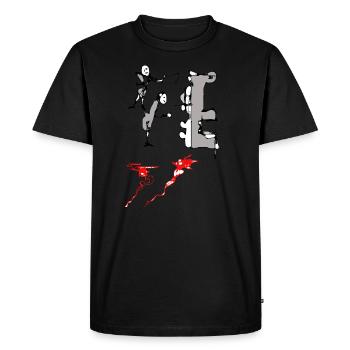 Monkey Dance - Men's Premium Organic T-Shirt - black - Front - Nico (187cm)
