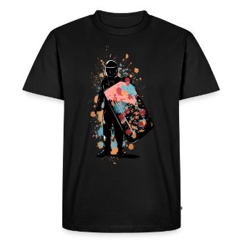 Riot Colors - Men's Premium Organic T-Shirt - black - Front - Nico (187cm)