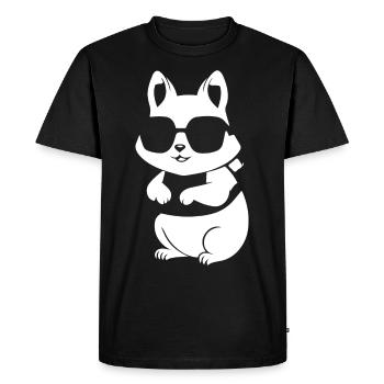 Funny Squirrel Wearing Sunglasses Squirrels - Men's Premium Organic T-Shirt - black - Front - Nico (187cm)