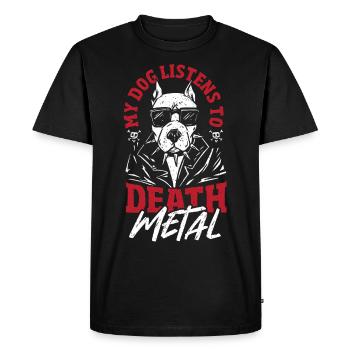 Metalhead Headbanger Musique lourde Death Metal Chien - T-shirt Premium bio Homme - noir - Devant - Nico (187cm)