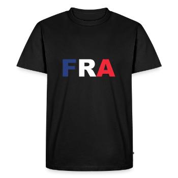 France Flag Code ISO FRA EU - T-shirt Premium bio Homme - noir - Devant - Nico (187cm)