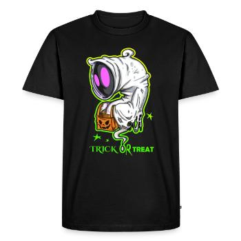 Ghost Halloween - Men's Premium Organic T-Shirt - black - Front - Nico (187cm)