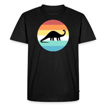 brontosaure - T-shirt Premium bio Homme - noir - Devant - Nico (187cm)