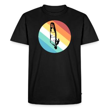 Windsurfer - Männer Premium Bio T-Shirt - Schwarz - Vorne - Nico (187cm)