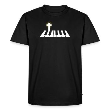 Christian Piano Music Cross Apparel - Men's Premium Organic T-Shirt - black - Front - Nico (187cm)