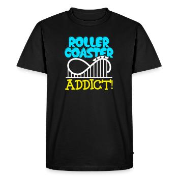 Rollercoaster Apparel - Men's Premium Organic T-Shirt - black - Front - Nico (187cm)