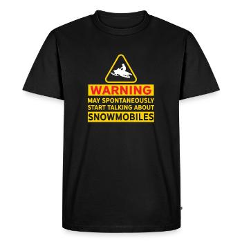 Funny Snowmobiling Snowmobile - Men's Premium Organic T-Shirt - black - Front - Nico (187cm)