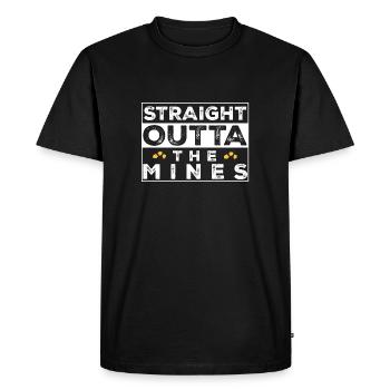 Mineur de charbon tout droit sortita Les mines drôles - T-shirt Premium bio Homme - noir - Devant - Nico (187cm)