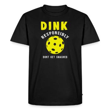 Pickleball Dink Drôle - T-shirt Premium bio Homme - noir - Devant - Nico (187cm)