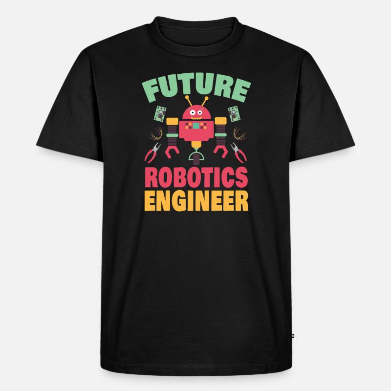 Future Robotics Engineer Robot - Men's Premium Organic T-Shirt - black