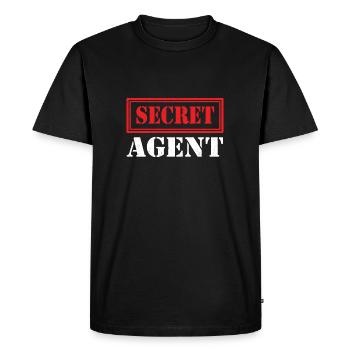 Agent secret espion - T-shirt Premium bio Homme - noir - Devant - Nico (187cm)